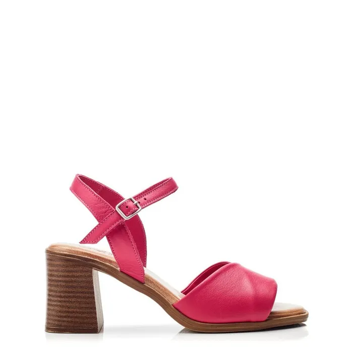 Heeled Sandals Women Moda In Pelle Lanie Pink Leather