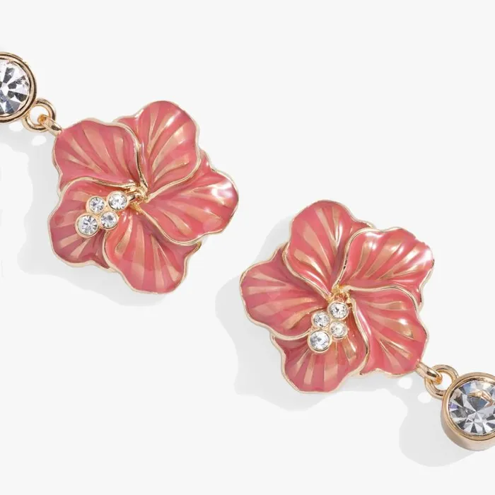 Hibiscus Drop Earrings Gold Women Alex And Ani Flower Hibiscus Drop Earrings Gold Women Alex And Ani Flower