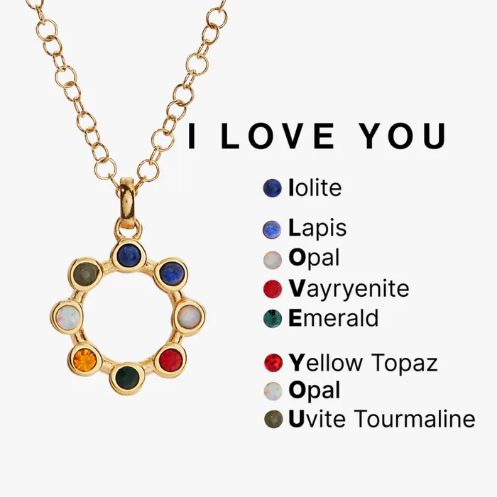 Hidden Message 039I Love You039 Crystal Necklace Stainless Steel Gold Women Alex And Ani Necklaces Hidden Message 039I Love You039 Crystal Necklace Stainless Steel Gold Women Alex And Ani Necklaces