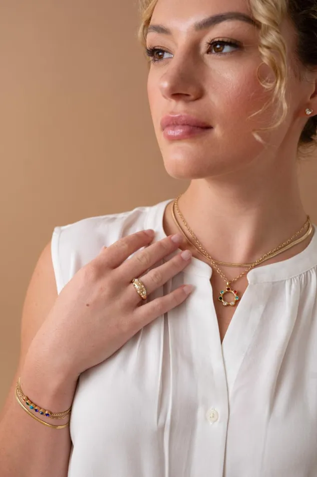 Hidden Message 039Sister039 Crystal Necklace Stainless Steel Gold Women Alex And Ani Necklaces