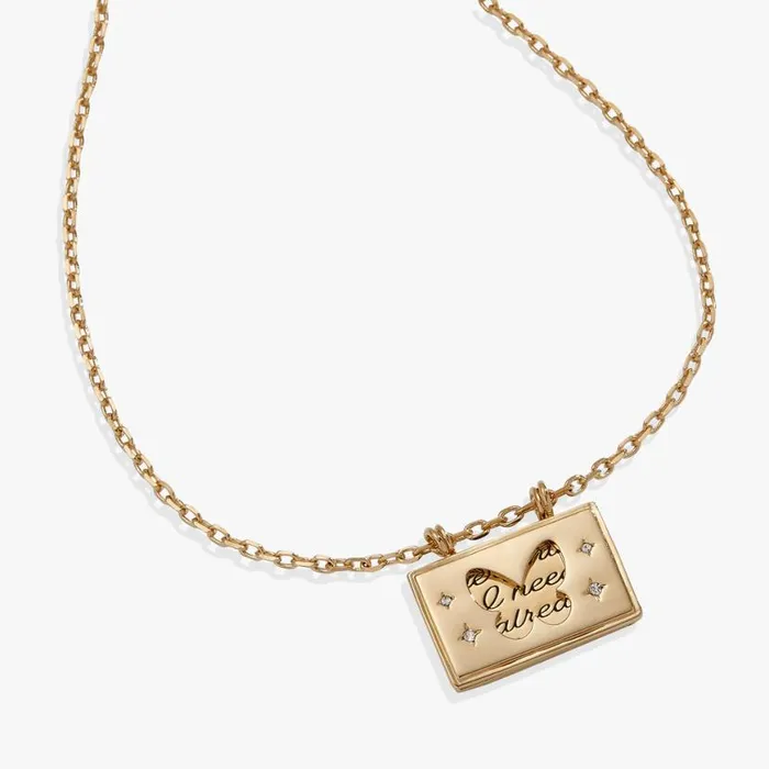 Hidden Message Butterfly Affirmation Necklace Gold Women Alex And Ani Strength Protection