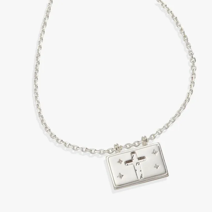 Hidden Message Cross Affirmation Necklace Silver Women Alex And Ani Necklaces
