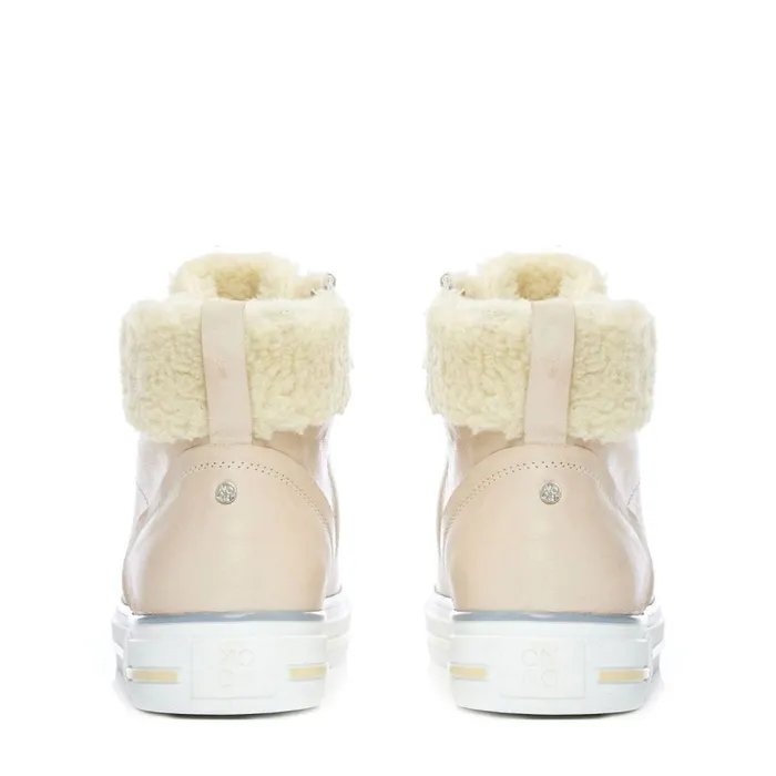 HighTop Trainers Women Moda In Pelle Anniia Cream Leather