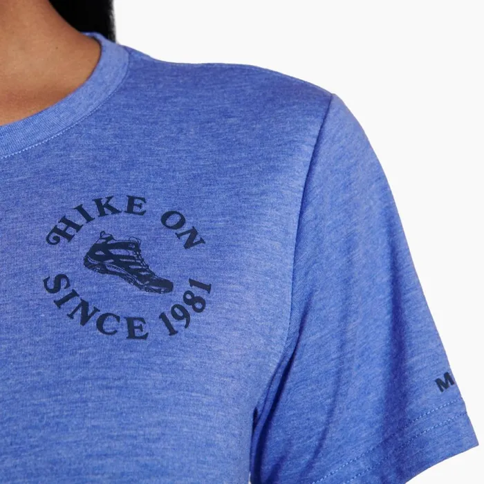 Hike On Tee Baja Blue Heather Women Merrell Tops