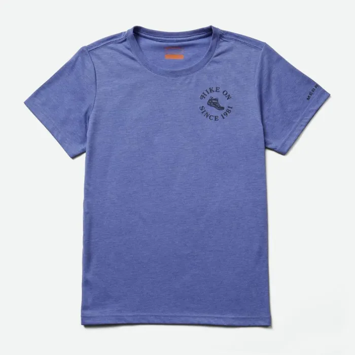Hike On Tee Baja Blue Heather Women Merrell Tops