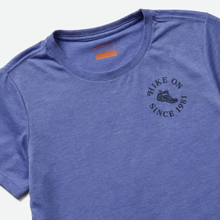 Hike On Tee Baja Blue Heather Women Merrell Tops