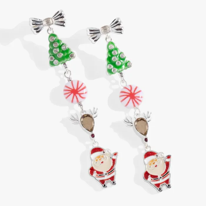 Holiday Charm Earring Shiny Silver Women Alex And Ani Earrings