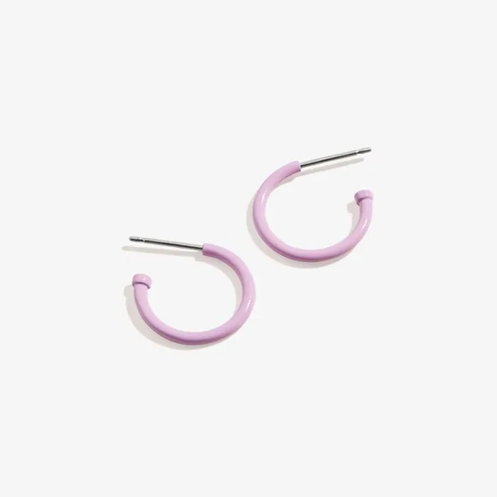 Huggie Hoop Earrings Purple Shiny Silver Women Alex And Ani Charms For Earrings Huggie Hoop Earrings Purple Shiny Silver Women Alex And Ani Charms For Earrings