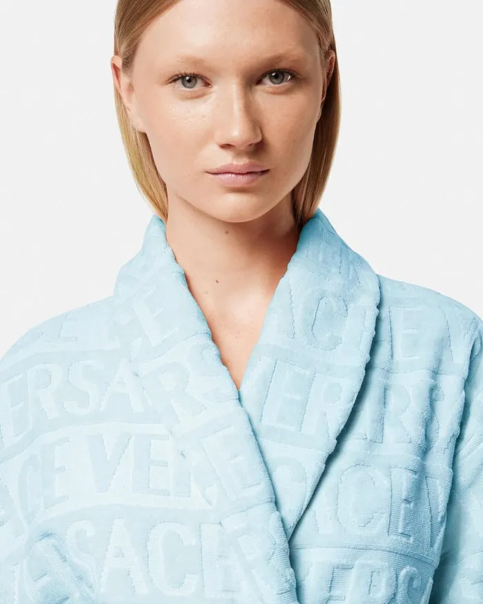 I Baroque Bathrobe Light Blue Home and LifestyleWomenMen Versace Personalized Bathrobes