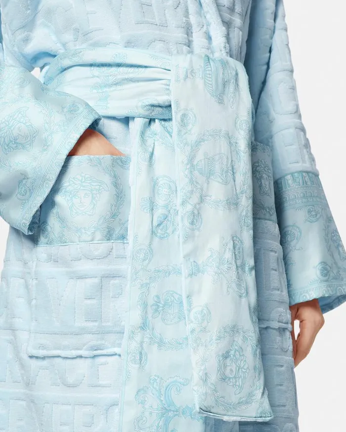 I Baroque Bathrobe Light Blue Home and LifestyleWomenMen Versace Personalized Bathrobes