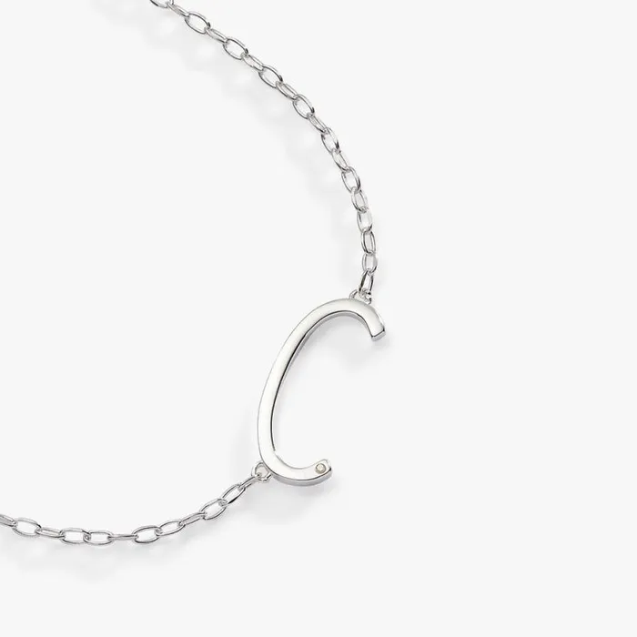 Initial C Precious Elongated Necklace Sterling Silver Women Alex And Ani Fine Jewelry Initial C Precious Elongated Necklace Sterling Silver Women Alex And Ani Fine Jewelry