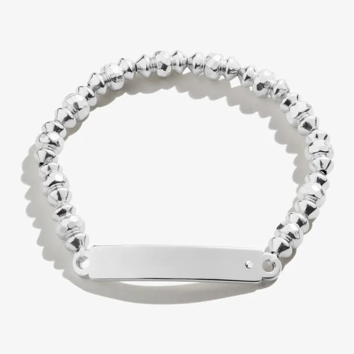 Inline Bar Stretch Bracelet With Crystal Accent Silver Women Alex And Ani Thank You Inline Bar Stretch Bracelet With Crystal Accent Silver Women Alex And Ani Thank You