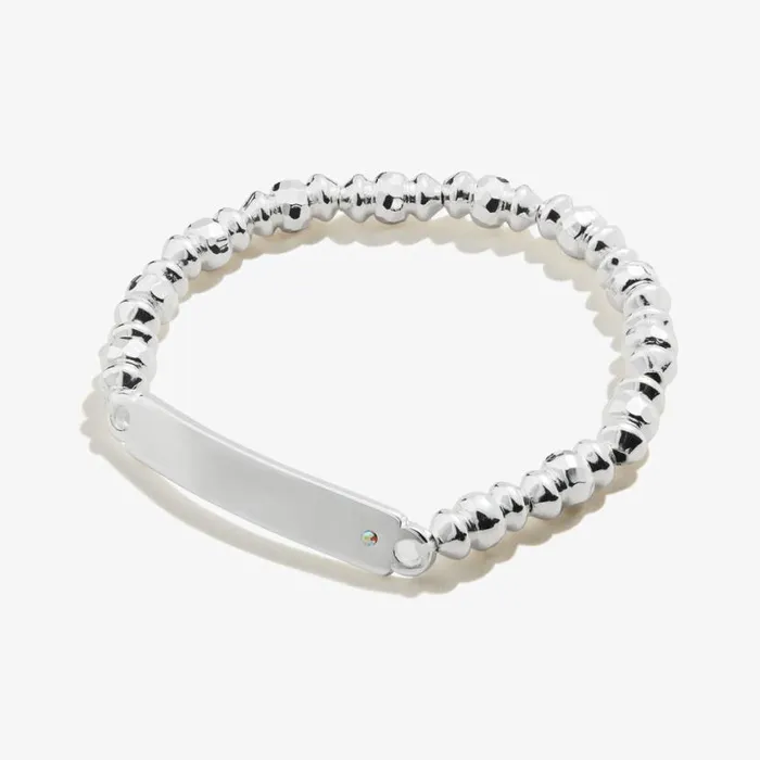 Inline Bar Stretch Bracelet With Crystal Accent Silver Women Alex And Ani Thank You Inline Bar Stretch Bracelet With Crystal Accent Silver Women Alex And Ani Thank You