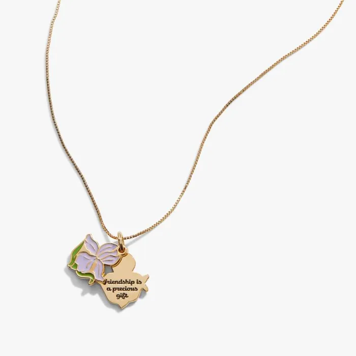 Iris Flower 039Friendship Is A Precious Gift039 Necklace Gold Women Alex And Ani Flower Iris Flower 039Friendship Is A Precious Gift039 Necklace Gold Women Alex And Ani Flower