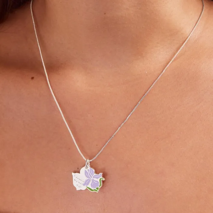 Iris Flower 039Friendship Is A Precious Gift039 Necklace Gold Women Alex And Ani Strength Protection