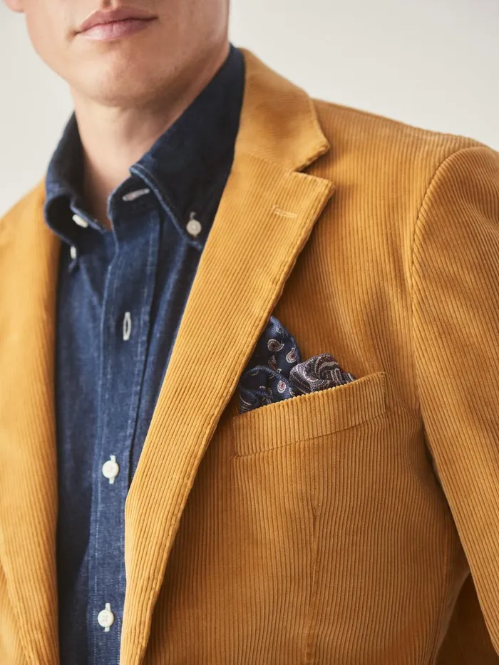 Jackets and Outerwear Men JMcLaughlin Suffolk Corduroy Sport Coat Corn Jackets and Outerwear Men JMcLaughlin Suffolk Corduroy Sport Coat Corn