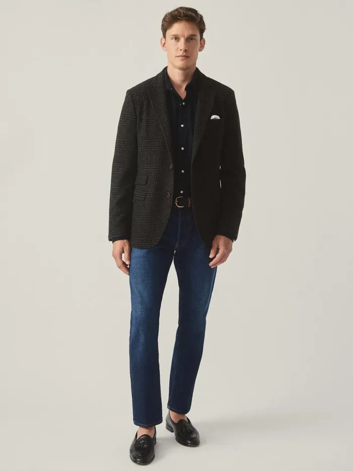 Jackets and Outerwear Men JMcLaughlin Suffolk Wool Sport Coat In Glen Plaid Charcoal Gray Jackets and Outerwear Men JMcLaughlin Suffolk Wool Sport Coat In Glen Plaid Charcoal Gray