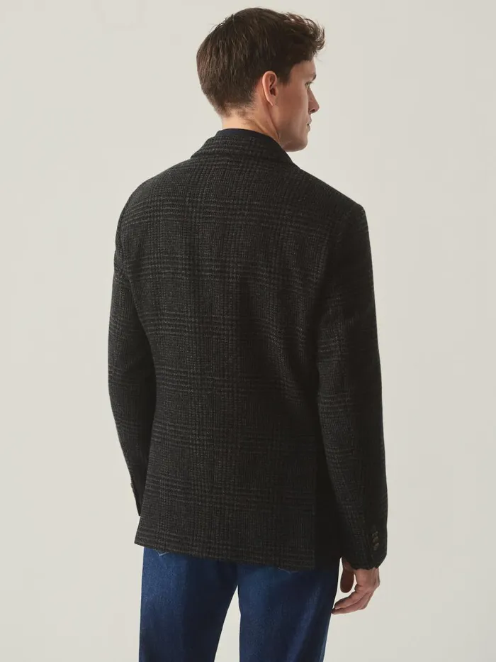 Jackets and Outerwear Men JMcLaughlin Suffolk Wool Sport Coat In Glen Plaid Charcoal Gray Jackets and Outerwear Men JMcLaughlin Suffolk Wool Sport Coat In Glen Plaid Charcoal Gray