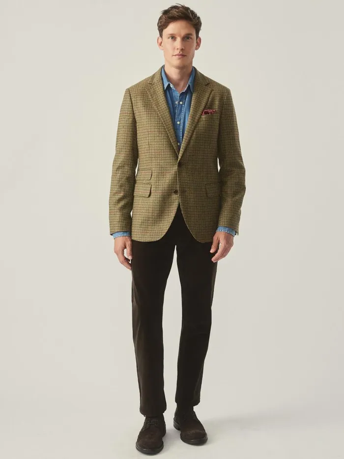 Jackets and Outerwear Men JMcLaughlin Suffolk Wool Sport Coat In Plaid Browngreenredmustard Jackets and Outerwear Men JMcLaughlin Suffolk Wool Sport Coat In Plaid Browngreenredmustard