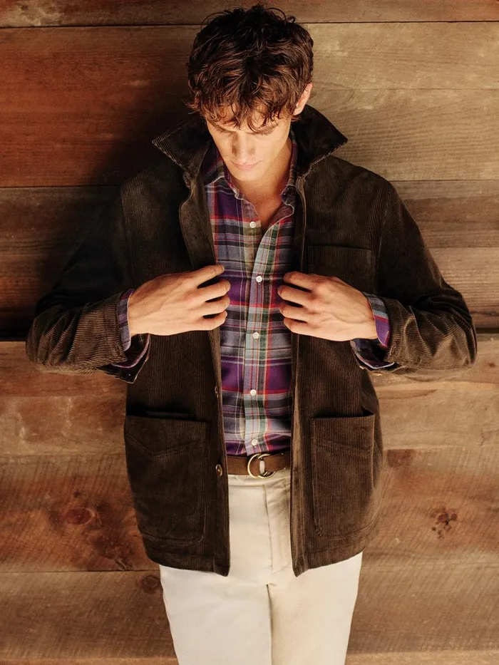 Jackets and Outerwear Men JMcLaughlin Weekender Corduroy Jacket Brown Jackets and Outerwear Men JMcLaughlin Weekender Corduroy Jacket Brown