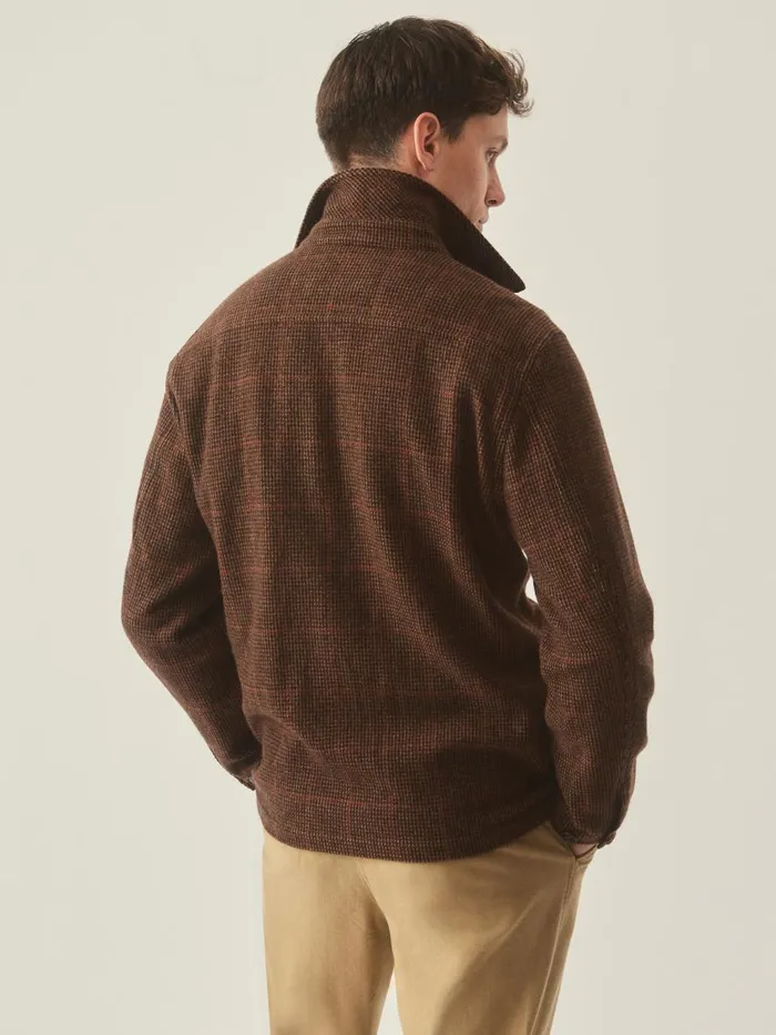 Jackets and Outerwear Men JMcLaughlin Weekender Jacket In Houndstooth Browntanred Jackets and Outerwear Men JMcLaughlin Weekender Jacket In Houndstooth Browntanred