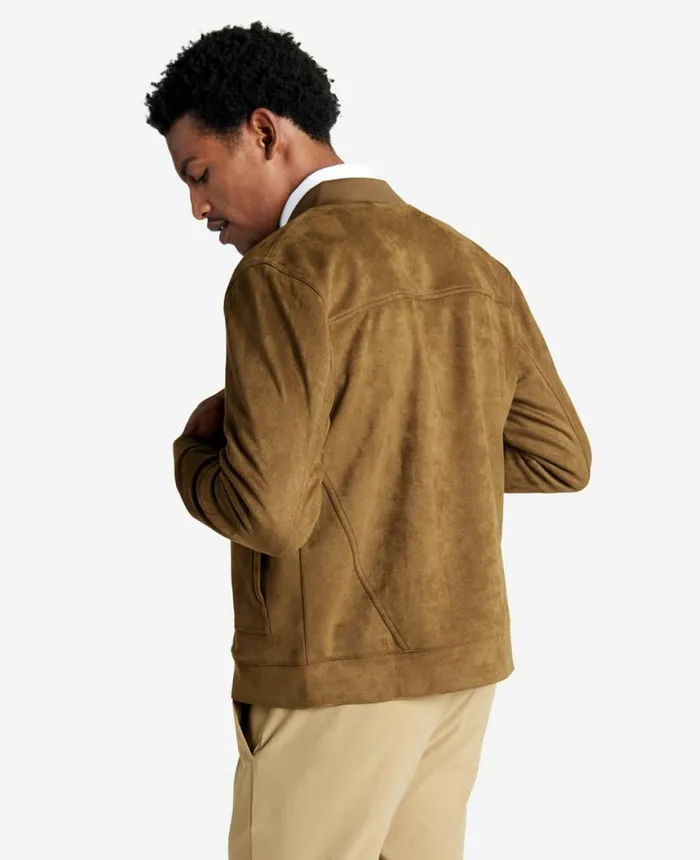 Jackets and Outerwear Men Kenneth Cole FauxSuede Bomber Trucker Jacker Khaki Jackets and Outerwear Men Kenneth Cole FauxSuede Bomber Trucker Jacker Khaki