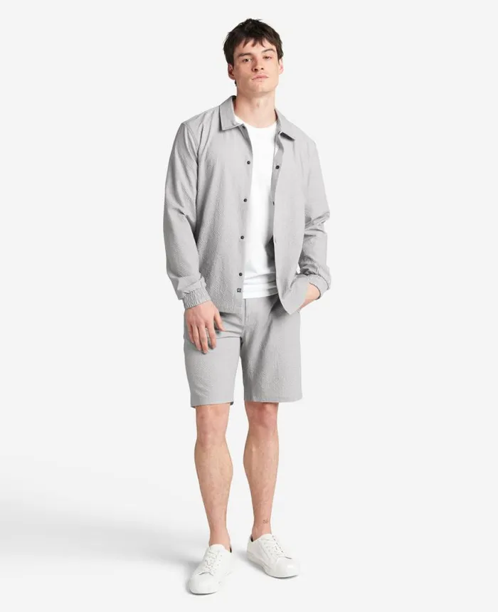 Jackets and Outerwear Men Kenneth Cole Printed Performance Seersucker Jacket Grey Jackets and Outerwear Men Kenneth Cole Printed Performance Seersucker Jacket Grey