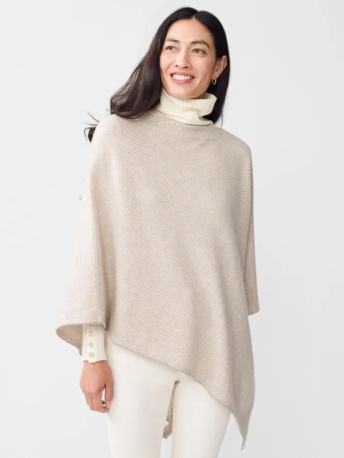 Jackets and Outerwear Women JMcLaughlin Aerinn Wool and Cashmere Poncho Camelivory Jackets and Outerwear Women JMcLaughlin Aerinn Wool and Cashmere Poncho Camelivory