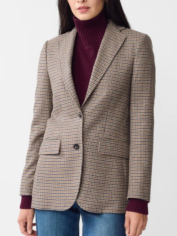 Jackets and Outerwear Women JMcLaughlin Bleecker Blazer In Houndstooth Light Tanbrowndenim Jackets and Outerwear Women JMcLaughlin Bleecker Blazer In Houndstooth Light Tanbrowndenim