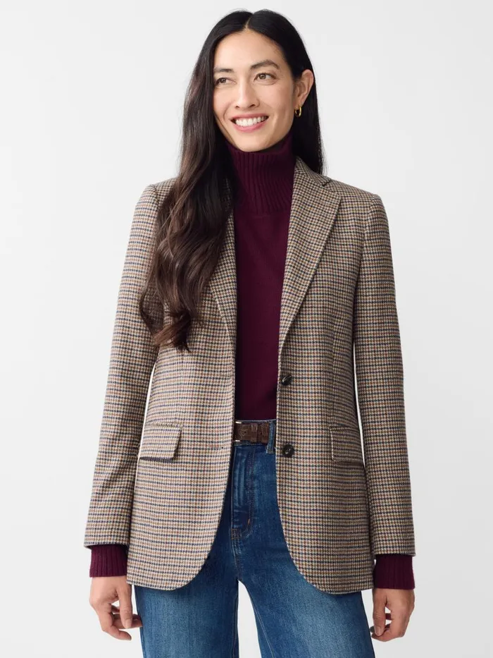 Jackets and Outerwear Women JMcLaughlin Bleecker Blazer In Houndstooth Light Tanbrowndenim Jackets and Outerwear Women JMcLaughlin Bleecker Blazer In Houndstooth Light Tanbrowndenim
