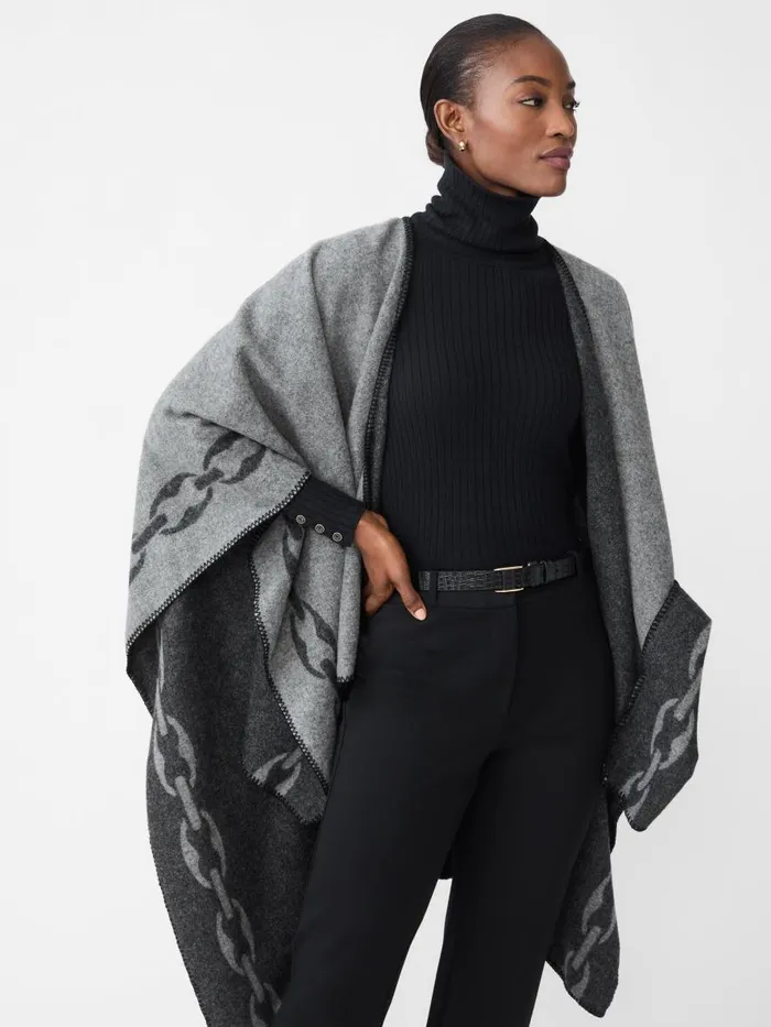 Jackets and Outerwear Women JMcLaughlin Cosima Reversible Wrap In Chain Jacquard Gray Jackets and Outerwear Women JMcLaughlin Cosima Reversible Wrap In Chain Jacquard Gray