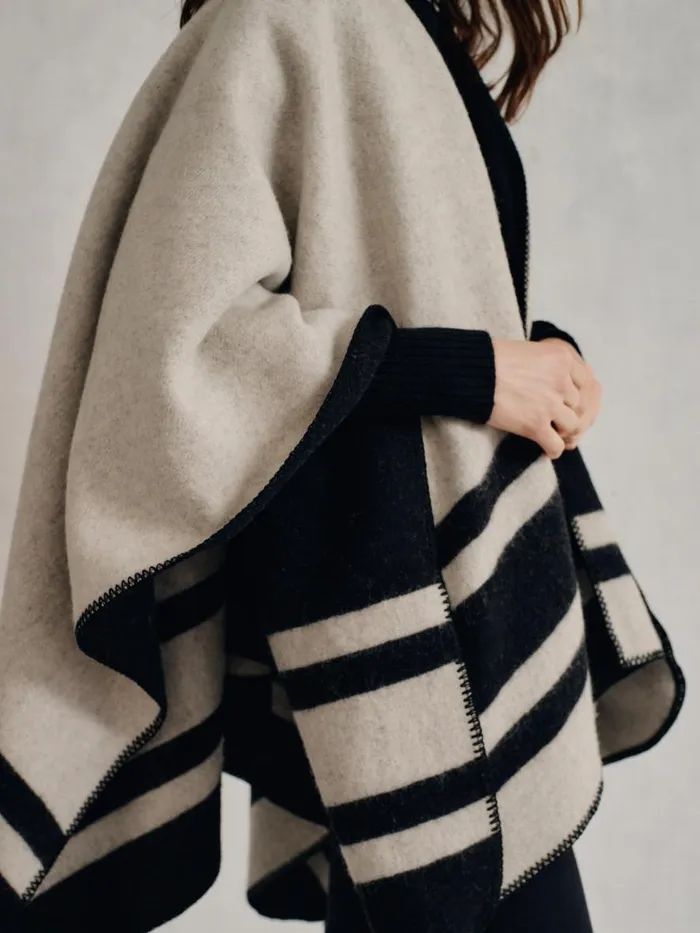 Jackets and Outerwear Women JMcLaughlin Deanna Reversible Wrap In Color Block Blackoff White Jackets and Outerwear Women JMcLaughlin Deanna Reversible Wrap In Color Block Blackoff White