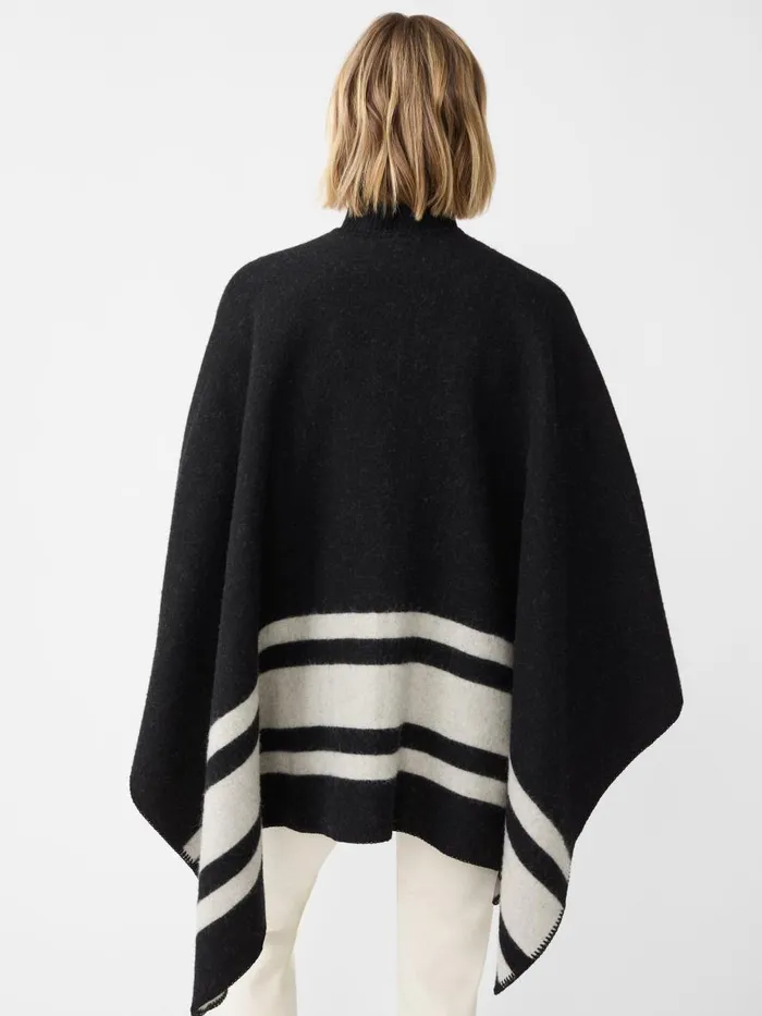 Jackets and Outerwear Women JMcLaughlin Deanna Reversible Wrap In Color Block Blackoff White Jackets and Outerwear Women JMcLaughlin Deanna Reversible Wrap In Color Block Blackoff White
