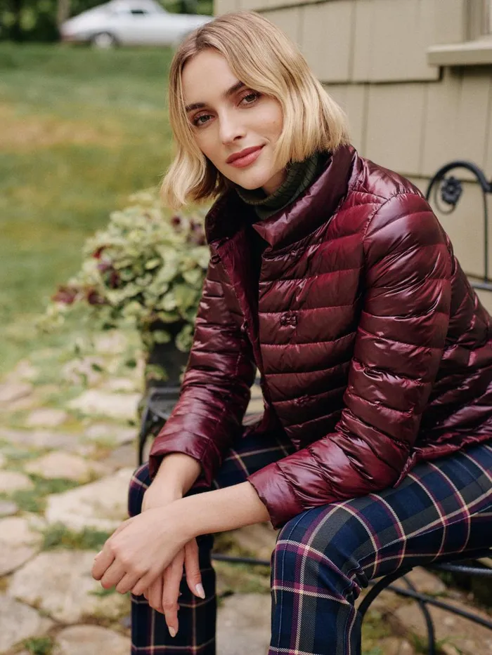 Jackets and Outerwear Women JMcLaughlin Hayes Puffer Jacket Shiny Wine Jackets and Outerwear Women JMcLaughlin Hayes Puffer Jacket Shiny Wine