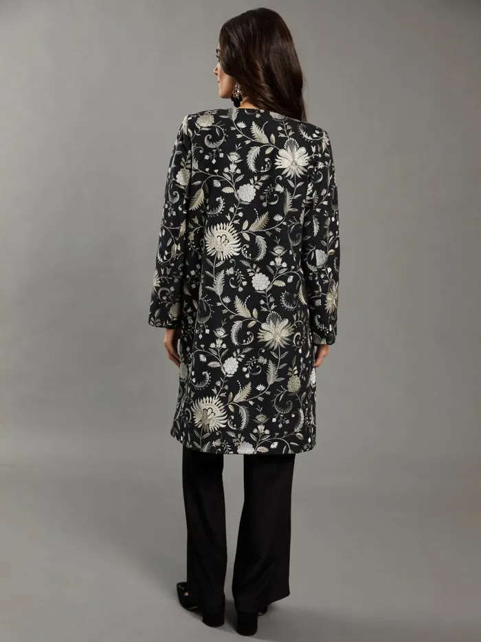 Jackets and Outerwear Women JMcLaughlin Judy Coat In Garden Embroidery RSVP X Steven Stolman Black Jackets and Outerwear Women JMcLaughlin Judy Coat In Garden Embroidery RSVP X Steven Stolman Black