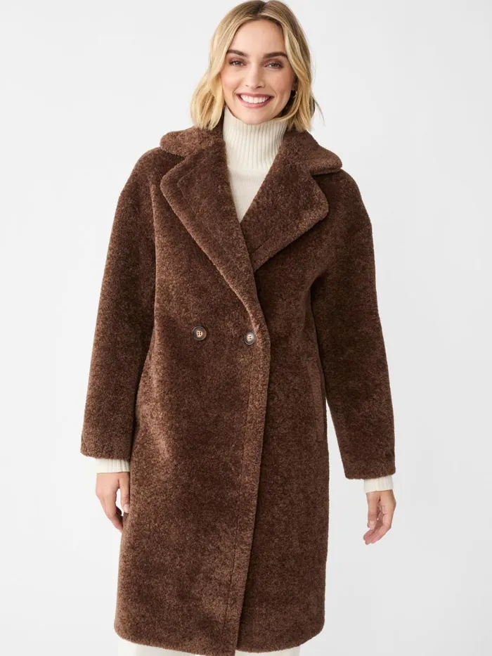 Jackets and Outerwear Women JMcLaughlin Kenyon Faux Shearling Coat Brown