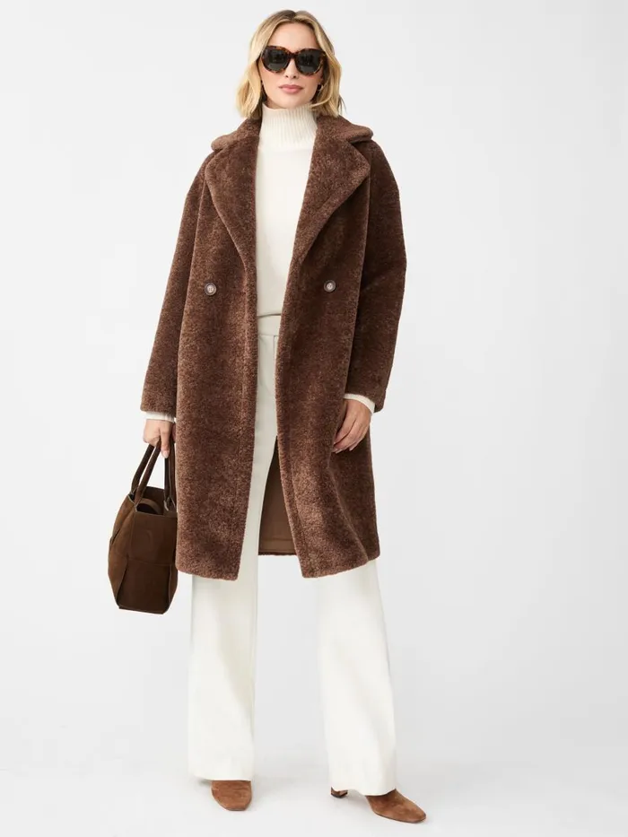 Jackets and Outerwear Women JMcLaughlin Kenyon Faux Shearling Coat Brown