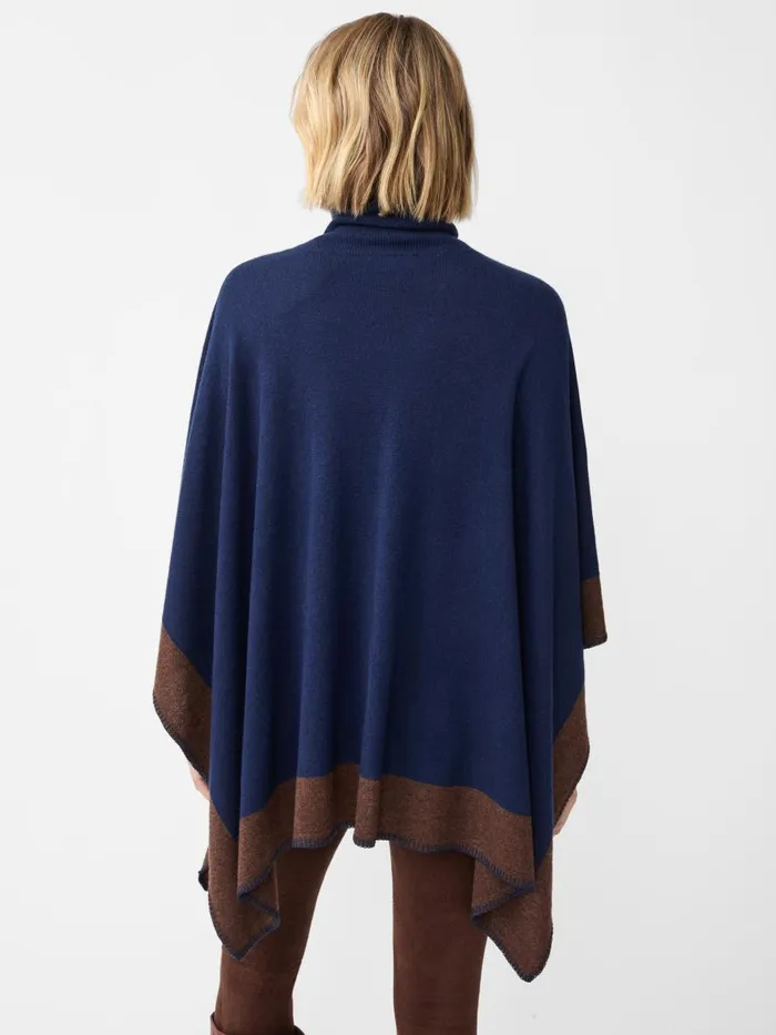 Jackets and Outerwear Women JMcLaughlin Noelle Cashmere Poncho In Color Block Navybrown Jackets and Outerwear Women JMcLaughlin Noelle Cashmere Poncho In Color Block Navybrown