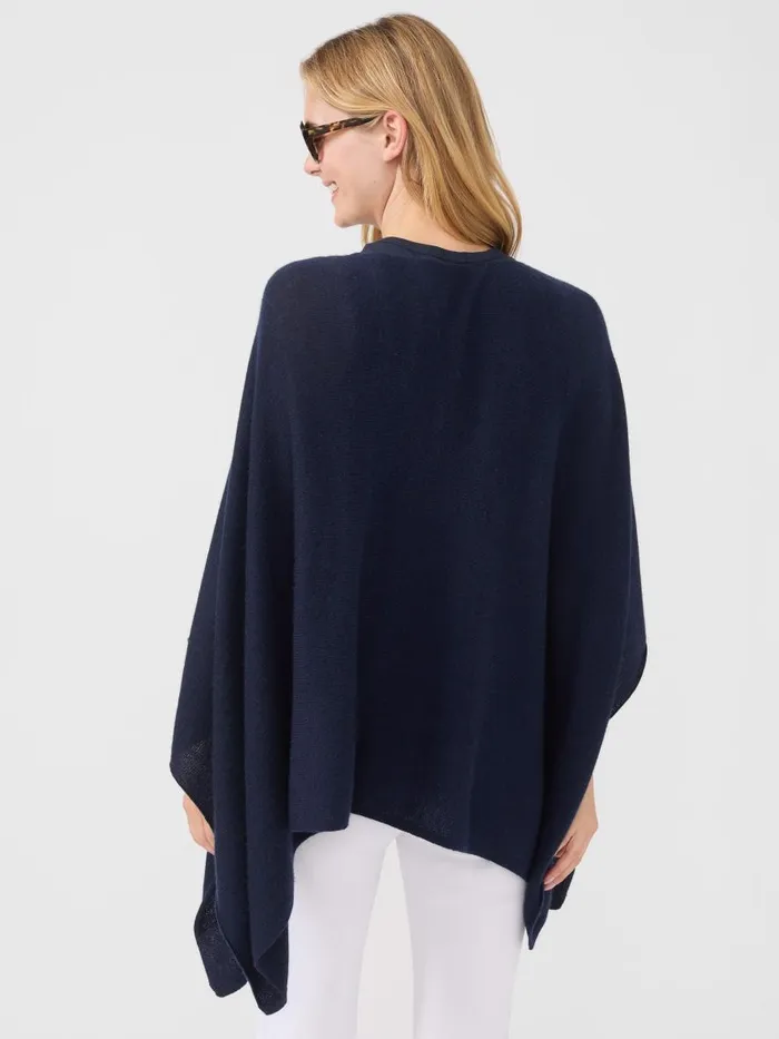 Jackets and Outerwear Women JMcLaughlin Rale Cashmere Poncho Navy