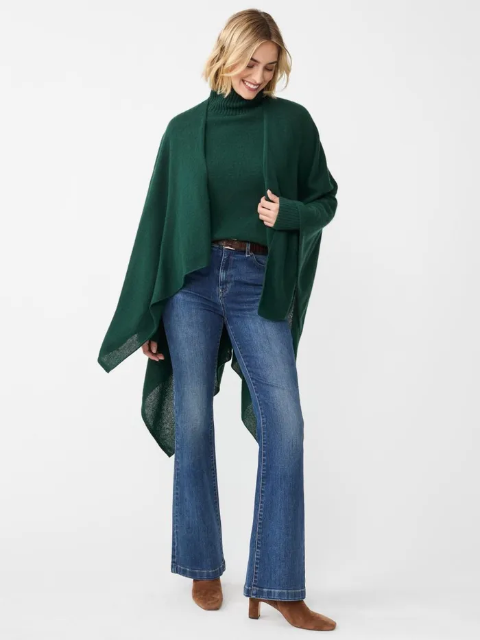 Jackets and Outerwear Women JMcLaughlin Rossi Cashmere Wrap Emerald Green Jackets and Outerwear Women JMcLaughlin Rossi Cashmere Wrap Emerald Green
