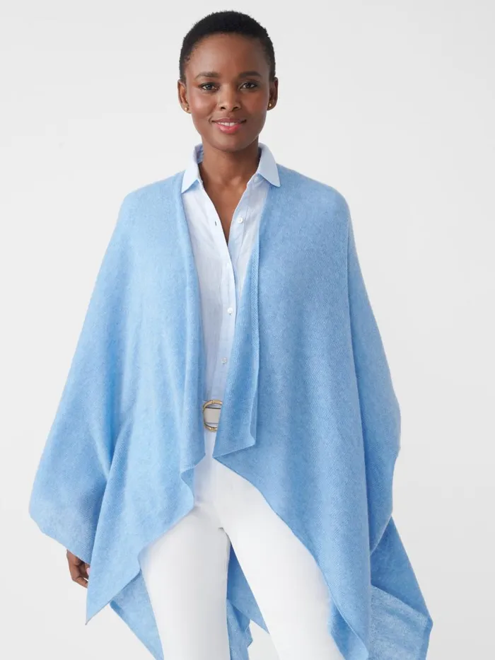 Jackets and Outerwear Women JMcLaughlin Rossi Cashmere Wrap Indigo Blue