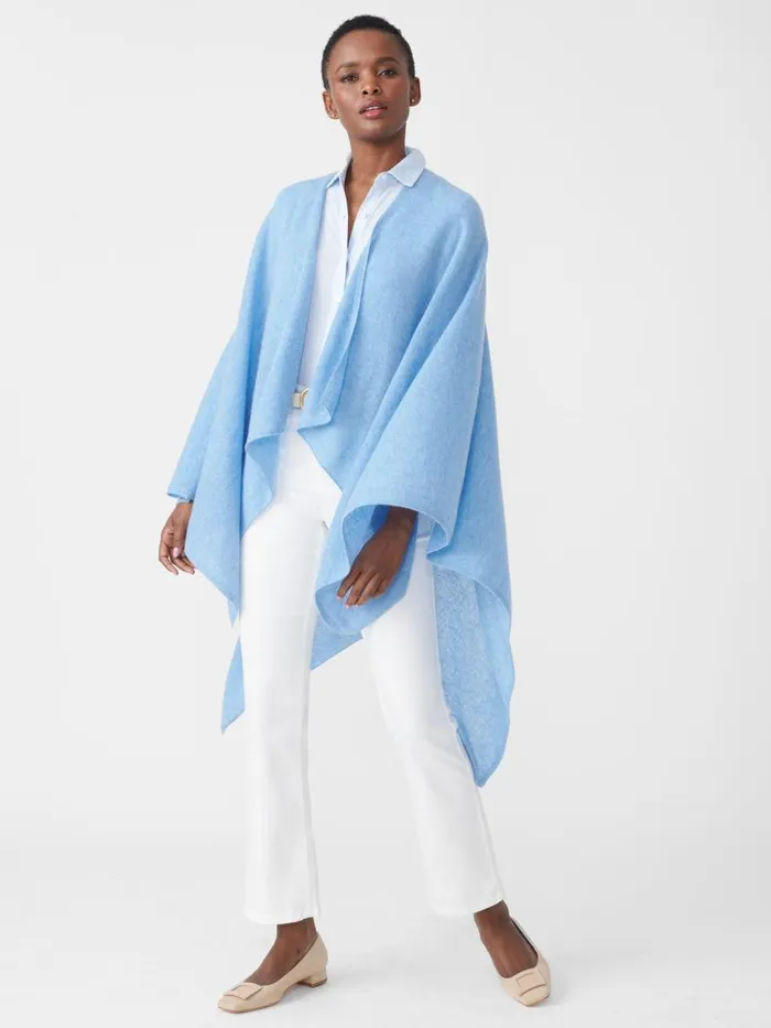 Jackets and Outerwear Women JMcLaughlin Rossi Cashmere Wrap Indigo Blue