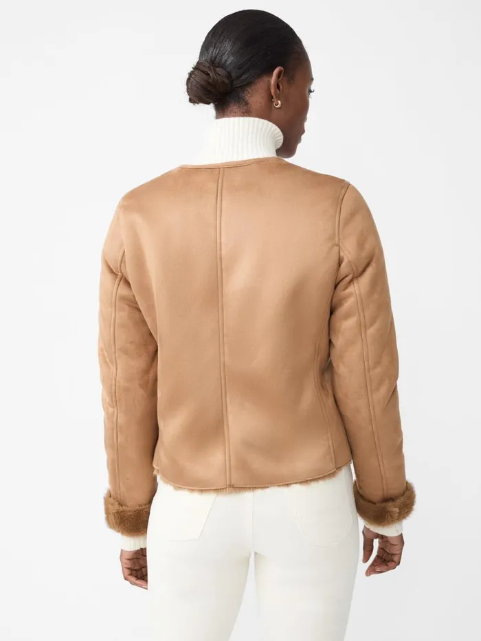 Jackets and Outerwear Women JMcLaughlin Telluride Faux Suede Jacket Sand
