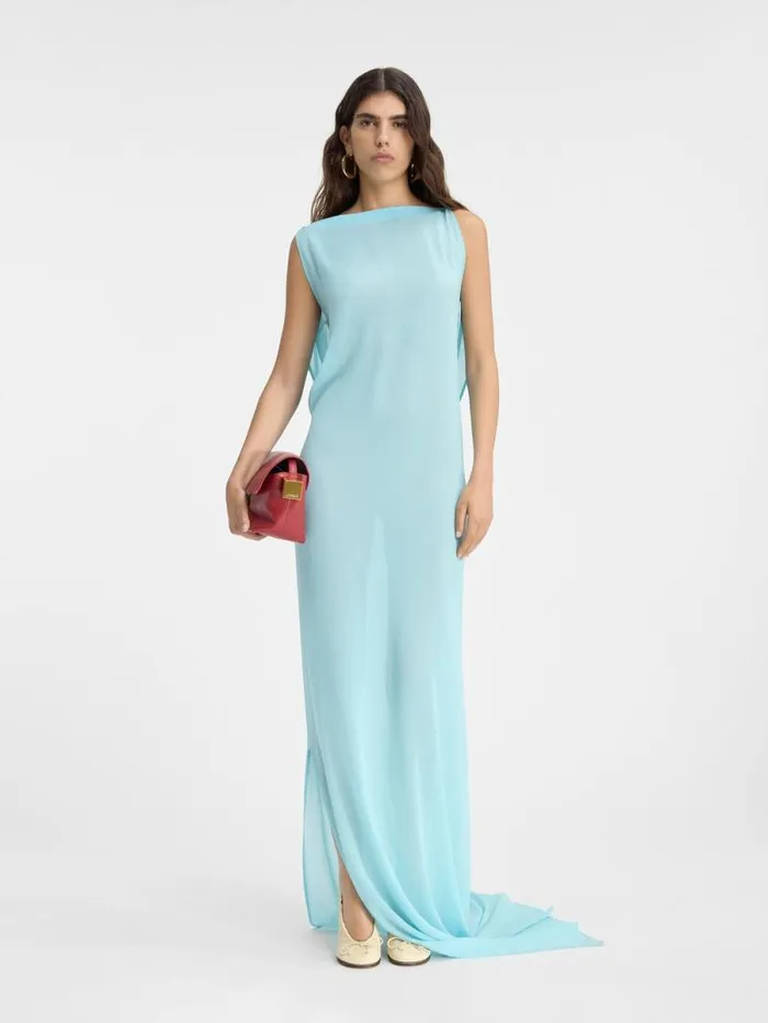 JACQUEMUS The Ameno Dress Light Turquoise Women Dresses and Skirts