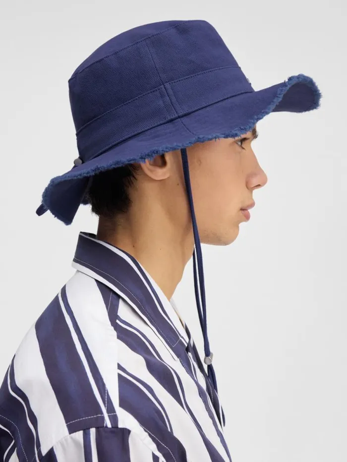JACQUEMUS The Artichaut Bucket Hat Navy Blue WomenMen Hats JACQUEMUS The Artichaut Bucket Hat Navy Blue WomenMen Hats