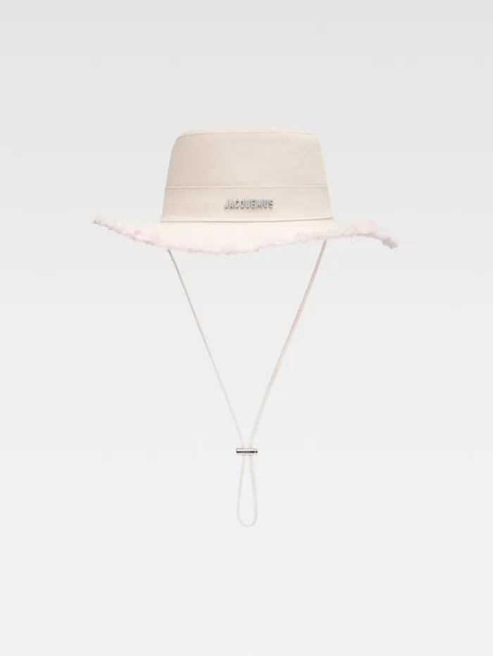 JACQUEMUS The Artichaut Bucket Hat Offwhite Red Stripes WomenMen Hats
