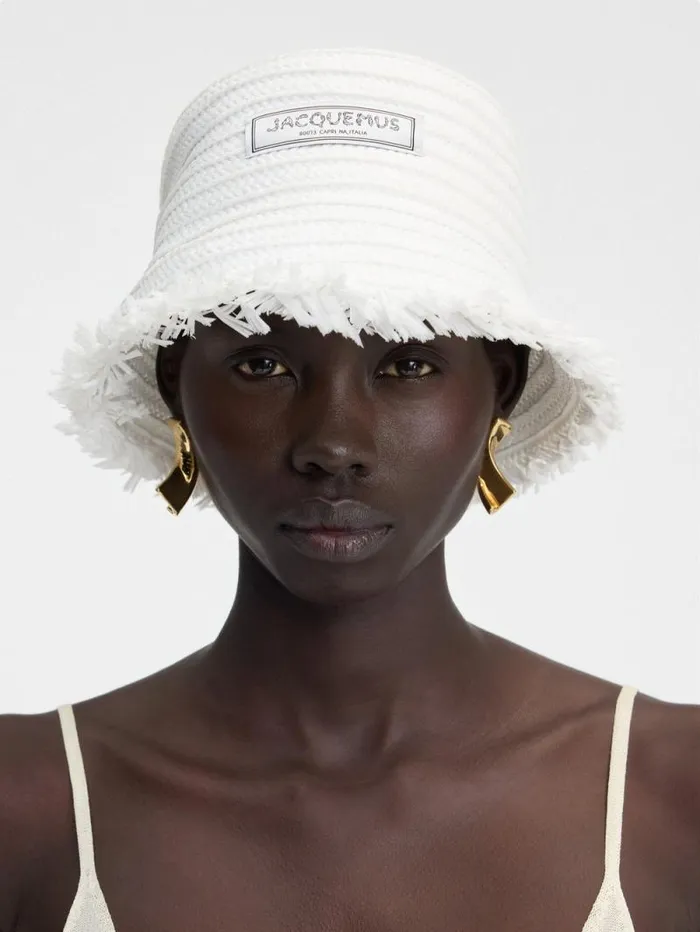 JACQUEMUS The Bacino Bucket Hat White WomenMen Hats JACQUEMUS The Bacino Bucket Hat White WomenMen Hats