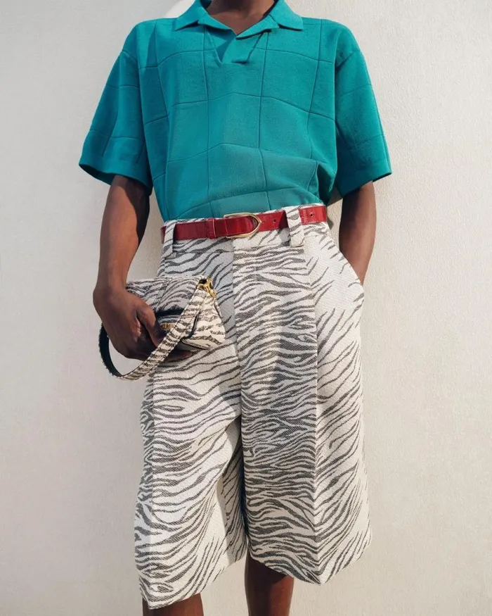 JACQUEMUS The Bacino Polo Shirt Turquoise Men Knits JACQUEMUS The Bacino Polo Shirt Turquoise Men Knits