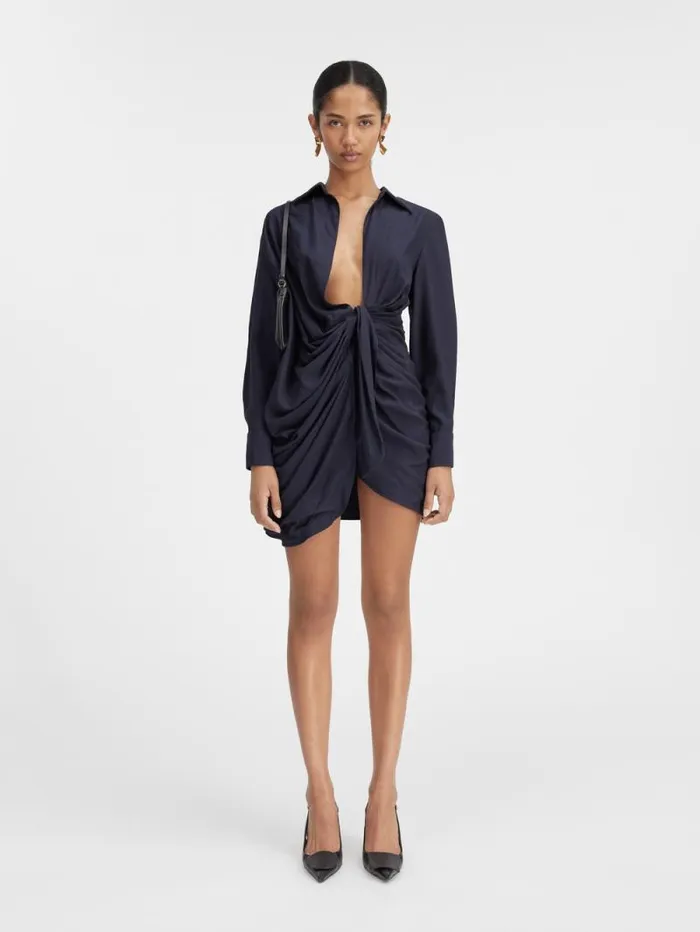 JACQUEMUS The Bahia Dress Dark Navy Women Dresses and Skirts