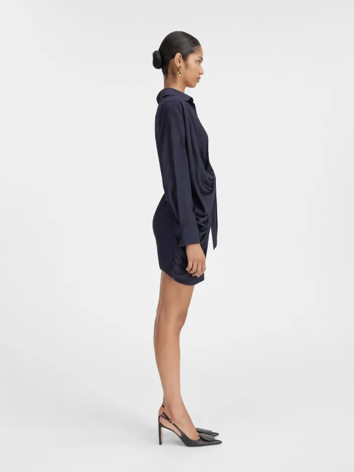 JACQUEMUS The Bahia Dress Dark Navy Women Dresses and Skirts JACQUEMUS The Bahia Dress Dark Navy Women Dresses and Skirts